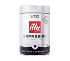 Illy Espresso Intenso 250 g / Mletá káva / 100% Arabika / Plechovka 