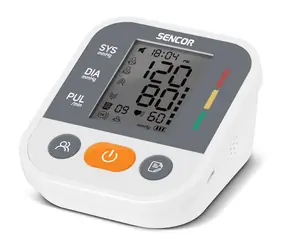 SENCOR SBP 1100WH Digitální tlakoměr na paži / krevní tlak&tep / paměť 2x99 míst / displej 49x36 mm / 4x AAA