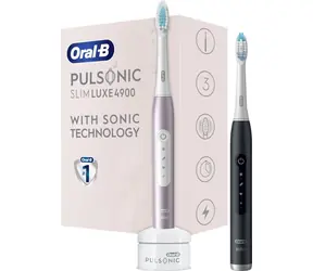 Oral-B Pulsonic Slim Luxe 4900 Rose/Black / Elektrický zubní kartáček / 31.000 ot-min / 3 režimy / časovač