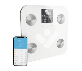 TrueLife FitShape S6 BT bílá / Chytrá osobní váha / do 180 kg / LCD displej / mobilní aplikace 