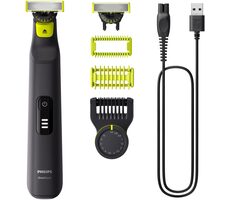 Philips OneBlade Pro 360 QP6542/15 / hybridní zastřihovač a holicí strojek / na obličej a tělo / 60 min provozu