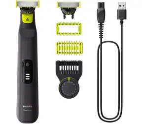 Philips OneBlade Pro 360 QP6542/15 / hybridní zastřihovač a holicí strojek / na obličej a tělo / 60 min provozu