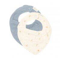 Little Dutch Bryndáček bandana Forest Treasures & Denim Blue 2 ks