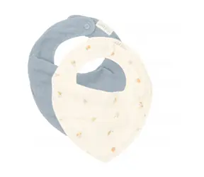 Little Dutch Bryndáček bandana Forest Treasures & Denim Blue 2 ks
