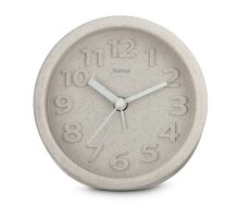 Hama Fuerteventura béžová / budík / průměr 12 cm / tichý chod