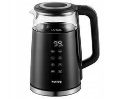 Huslog Rychlovarná konvice s displejem černá /  2200W / 1.7 L  / teplota 70 - 100 °C / plast a sklo