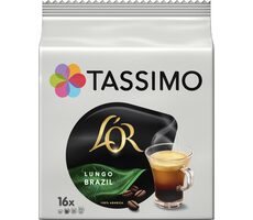 Jacobs L'OR Café Lungo Brazil Tassimo 16 ks / Kapslová káva 