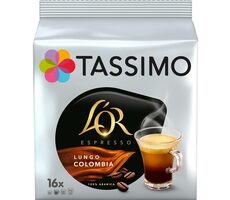 Jacobs L'OR Lungo Colombia Tassimo 16 ks / Kapslová káva 