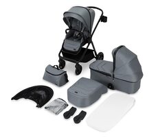MoMi GISELLE šedý 2024 / Kombinovaný kočárek 2v1 