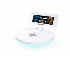 TechniSat iMETEO Q1 bílá / Meteostanice / LCD barevný displej / Qi nabíječka / teplota / vlhkost