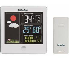 TechniSat iMETEO X2 bílá / Meteostanice / LCD barevný displej / teplota vlhkost / 4x AA
