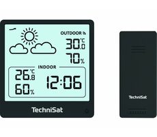 TechniSat iMETEO 200 černá / Meteostanice / LCD displej / teplota / vlhkost / 4x AA
