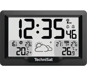 TechniSat iMETEO 300 černá / Meteostanice / LCD displej / teplota / vlhkost / 2x AA / 2x AAA