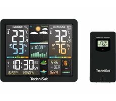 TechniSat iMETEO 500 černá / Meteostanice / LCD displej / teplota / vlhkost / 2x AA / 2x AAA