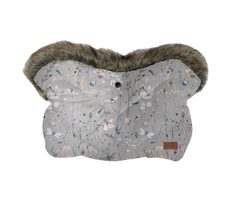 KikkaBoo Rukavice na kočárek Dreamy Fields Grey