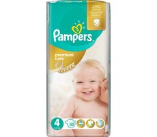 Pampers Premium Care 9-14 kg (52ks) / Pleny / Velikost 4 (9-14 kg)