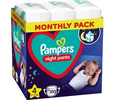 Pampers Night Pants 9-15 kg (100ks) / Plenkové kalhotky / Velikost 4 (9-15 kg)