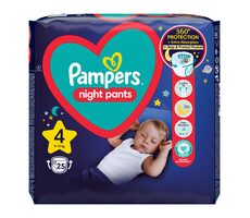Pampers Night Pants 9-15 kg (25ks) / Plenkové kalhotky / Velikost 4 (9-15 kg)