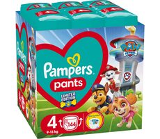 Pampers Pants Paw Patrol 9-15 kg (144ks) / Plenkové kalhotky / Velikost 4 (9-15 kg)