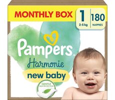 Pampers Harmonie Baby 2-5 kg (180ks) / Pleny / Velikost 1 (2-5 kg)