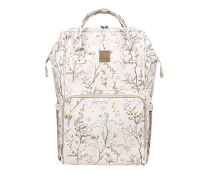 KikkaBoo Přebalovací batoh Siena Luxe Secret Garden Beige