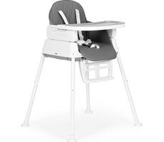 ECOTOYS Jídelní židlička 3v1 šedá
