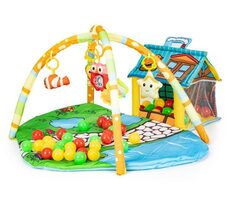 ECOTOYS Interaktivní vzdělávací podložka s domečkem / od narození
