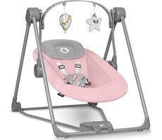 LIONELO Dětské houpací křesílko Otto Pink Baby / od narození