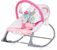 CHIPOLINO Dětské houpací křesílko Melody Pink / od 6 měsíců