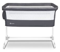 LIONELO Postýlka Theo 3v1 Dark Grey