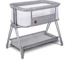 LIONELO Postýlka Luna 2v1 Grey Concrete