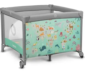 LIONELO Dětská ohrádka Mille Grey Green