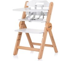 CHIPOLINO Dřevěná jídelní židlička Cacao 2v1 White Wood