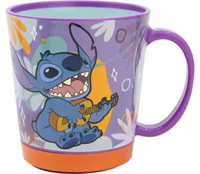 STOR Hrneček s protiskluzovým dnem 410 ml Stitch
