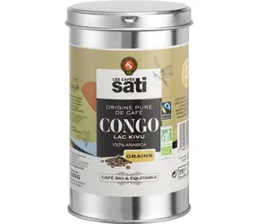 Les Cafés Sati Congo Bio Fairtrade 225 g / Zrnková káva / 100% Arabica 