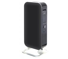 Mill olejový radiátor AB-H1000DN BLACK / 1000W / LED displej / denní-noční termostat / skleněný předek / černý  