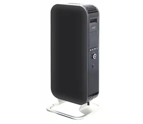 Mill olejový radiátor AB-H1000DN BLACK / 1000W / LED displej / denní-noční termostat / skleněný předek / černý  