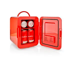 Nedis KAFR120CRD červená / Přenosná lednička / 4 l / 12 V DC / 100 - 240 V AC 