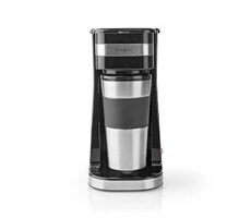 Nedis KACM300FBK černá / Kávovar na překapávanou kávu / 750 W / kávový filtr / 0.4 l / 1 šálek / cestovní hrnek 