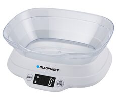 BLAUPUNKT FKS501 bílá / kuchyňská váha s miskou / 1-5000 g / 2x AAA