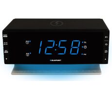 BLAUPUNKT CR55CHARGE černá / rádio budík / bezdrátová nabíječka / LED displej 