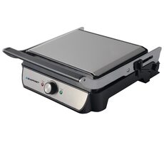 BLAUPUNKT GRS701 stříbrná / elektrický gril / 2000W / nastavitelná teplota / plocha 23x34 cm / odtok na olej