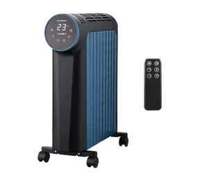 BLAUPUNKT HOR811 modro-černá / olejový radiátor / 2500W / Tuya / LED displej / 3 teploty / vhodné pro místnosti do 25m2