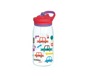 Quokka Plastová láhev s pítkem Glow Kids Cars 580 ml