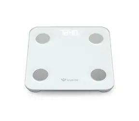 TrueLife FitScale W1 bílá / osoní bluetooth váha / nosnost 180 kg / 2× baterie AAA