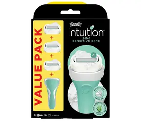 Wilkinson Intuition Naturals Sensitive holící strojek + 3 náhradní hlavice