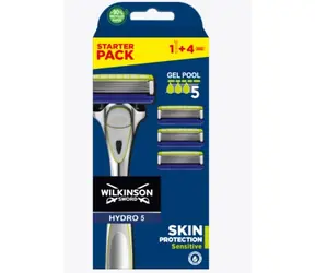 Wilkinson Hydro5 Skin Protection Sensitive Clampac holící strojek + náhradní hlavice 4ks