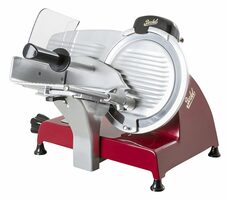 Rozbaleno - Berkel Red Line RL 250 / kuchyňský kráječ / 190 W / průměr nože 250 mm / 0-14 mm / červená / rozbaleno