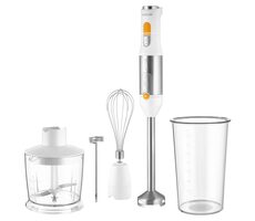 SENCOR SHB 6301WH bílá / Tyčový mixér / 1200 W / nádoba 800 ml / sekáček 500ml / šlehací metla