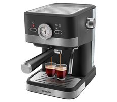 SENCOR SES 1721BK černá / Pákový kávovar / 1050W / 20 bar / 1.5 l / napěňovací tryska